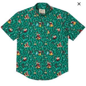 NWT RSVLTS DISNEY "OFF WITH THEIR HEADS!" KUNUFLEX Short Sleeve Shirt Medium